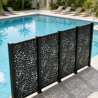 Panneau mural décoratif extérieur en composite bois-plastique résistant aux UV pour patio et piscine