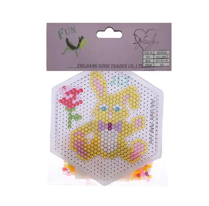 5mm Puddle Bean Children's Creative DIY Handmade Science and Education Toy Easter Rabbit Set Flat Jigsaw Material Pack