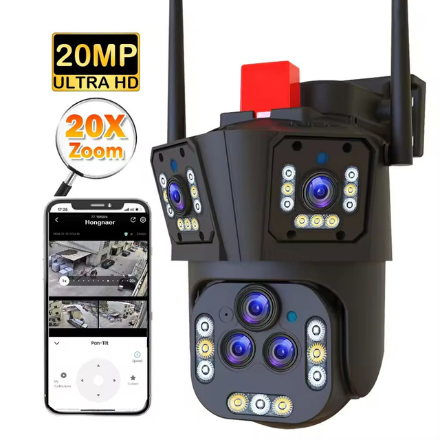 20MP 20x Zoom IPC360 Wifi Ptz Cameras Color Night Vision Camera  PIR Motion Detection Wireless Security Triple Camera
