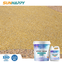 Revêtement de sol époxy à base de résine pour pierre lavée, antidérapant, haute résistance, durable, décoratif, bicomposant pour parcs, allées et passerelles