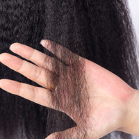 Extensions de cheveux en plumes 100% naturelles non traitées, pointes lisses et crépues, cheveux humains pour tressage, plumes crépues épaisses, extensions de cheveux au crochet
