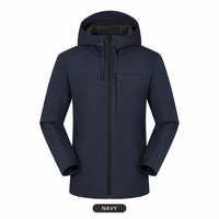 Manteau d'hiver à capuche unisexe en tissu rigide, intérieur en polaire pelucheux, coupe-vent et hydrofuge, coque extérieure durable pour les aventures en camping