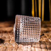 Ins Diamant Design Tasse Corps En Verre Vaisselle Verres Sans Plomb Pour Party Bar Casino Discothèque Rotatif Whisky Tasse À Vin Verre