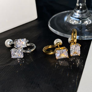 <span class=keywords><strong>Netflix</strong></span>-pendientes de diamantes de perlas, diseño de personalidad de nicho de viento frío antes y después de usar - Product Image 4