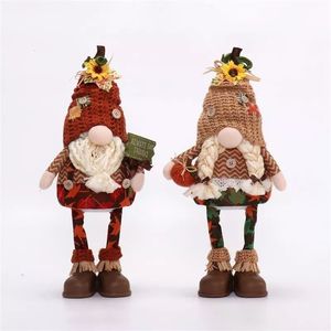 Encantador juego de gnomos luminosos de otoño, 2 piezas, gnomos de peluche de la suerte para regalo de Acción de Gracias - Product Image 5