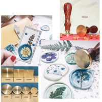 Zegellak Seal Stamp Aangepaste Art Houten Handvat Branding Stempel Voor Studio Custom