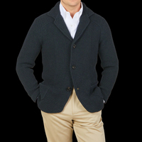 Cardigan Décontracté de Haute Qualité Pour Hommes, Grandes Tailles S-3XL, Pulls Amples de Luxe à Boutons et Bord-Côte, Couleur Unie, Pour l'Hiver