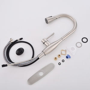 خلاطات صنبور حوض المطبخ القابل للسحب من الفولاذ المقاوم للصدأ ، صنبور أسود ، خلاط وصنابير للمطبخ قابلة للسحب - Product Image 4