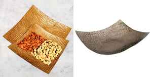 Super vente 2025 assiette avec des assiettes faites à la main en métal de forme carrée conçues à la main par des exportateurs indiens - Product Image 2