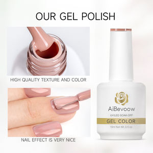 AiBevoow venta al por mayor OEM proveedor profesional de uñas 46 colores UV Led Gel bajo MOQ esmalte de uñas de Gel de larga duración para salón de uñas - Product Image 2