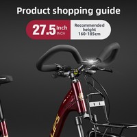 Vélo de Tourisme Longue Distance avec Guidon Papillon Unisexe Professionnel à Vitesses Variables Vélo de Route et VTT en Alliage d'Aluminium