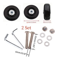 4018mm 5018mm universel bagages roulette réparation valise bagages roues de remplacement avec essieux et roulement à billes