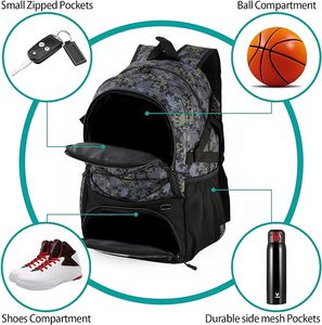 Sac à dos de sport multifonctionnel gratuit pour hommes et femmes, idéal pour le football, le soccer et le basketball - Product Image 3