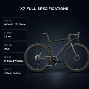 Vélo de route en fibre de carbone 700C ES7000 14 vitesses, transmission électronique sans fil, cadre aérodynamique T1100, roues de course professionnelles, vélo de ville - Product Image 4