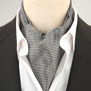 Cravates <span class=keywords><strong>Ascot</strong></span> Pré-nouées pour Hommes, Cravate à Nouer Soi-même et Pochette de Costume, Boutons de Manchette pour Mariage - Product Image 6