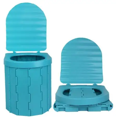 Penjualan langsung pabrik Harga bagus Toilet berkemah portabel penggunaan mobil Toilet lipat luar ruangan kursi Toilet