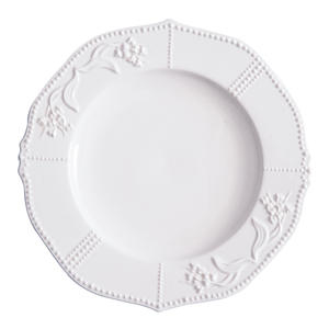 جديد فاخر على طراز زنبق الوادي من سلسلة الإغاثة Europe تصميم فني كامل مصنوع يدويًا أطباق عشاء لحفلات الزفاف - Product Image 5