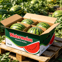 Groothandel Watermeloen Waterdichte Verpakkingsdoos met Handgrepen Sterke Anti-Kneus Golfkarton Fruitverzenddozen