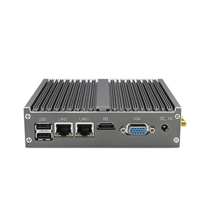 Giá rẻ không Quạt PC N2840 mạng kép RS485/232 cổng nối tiếp điện năng thấp 6 * USB Win10 Linux mini máy tính công nghiệp - Product Image 1