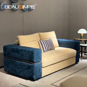 Juego de Sofás Chesterfield Modernos Italianos de Lujo <span class=keywords><strong>Lambert</strong></span>, Sofá Extensible de Cuero Vacuno Esmerilado para Sala de Estar de Villa o Mansión - Product Image 3