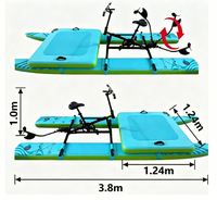 Tapis flottant avant Drop Stitch, long ponton gonflable pour vélo aquatique, cadre en aluminium pliable pour la plage, de la fabrique chinoise Lumark