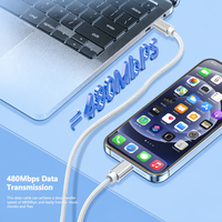 Câble USB C vers C 60W PD 3A 20V en nylon tressé avec coque en aluminium 480 Mbps pour MacBook iPhone 16 Samsung