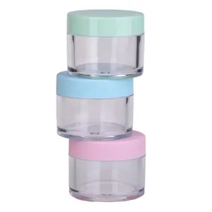 热销定制彩色空10克15克30克PETG塑料磨砂奶油罐，带哑光粉红色盖，用于润唇膏身体擦洗容器
