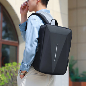 Sac à dos d'affaires antivol transfrontalier personnalisé de 15,6 pouces pour hommes, grande capacité, design décontracté et léger, sac à dos imperméable en EVA - Product Image 4