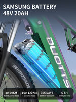 Stock UE et États-Unis, DUOTTS E26, vélo électrique de montagne, vélo tout-terrain, pneu gras, moteur, batterie 48V 20AH, vélo électrique