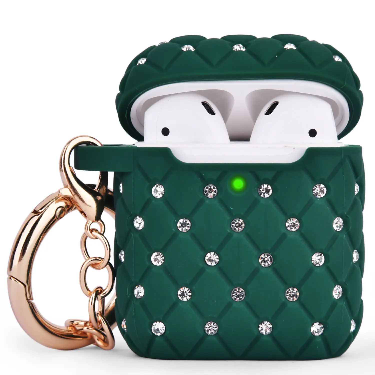 TPU Inlaid Rhinestone AirPods Keychain Cases For Apple Airpods 2 Case Cover With Cheap Shipping