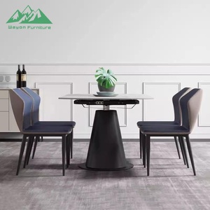 Set di Mobili <span class=keywords><strong>da</strong></span> <span class=keywords><strong>Cucina</strong></span> Stile Nordico Wayon, Tavolo <span class=keywords><strong>da</strong></span> Pranzo Trasformabile Regolabile per Appartamenti e Hotel - Product Image 3