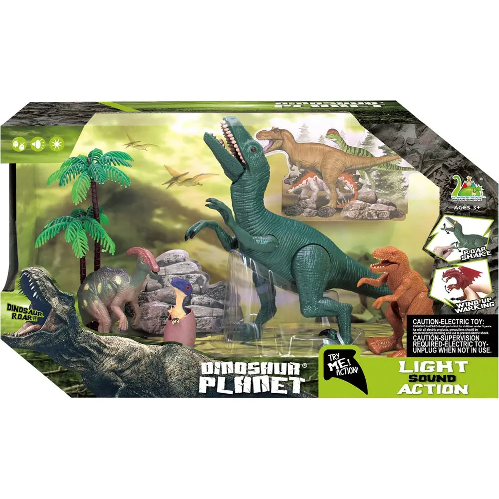 Фигурка динозавра, ходящего в заводе, игрушки, мягкая резиновая модель динозавра, серия моделей парка с подвижным звуком, экшн-подсветка