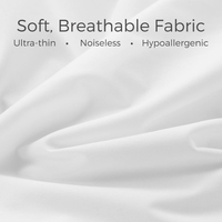 AOSEN Housse de matelas imperméable en coton pur blanc, entièrement enveloppante, respirante, silencieuse, anti-taches, lavable