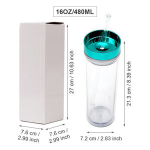 <span class=keywords><strong>Gobelet</strong></span> en acrylique transparent à double paroi de 16oz avec couvercle en or galvanisé et paille Cadeau cadeau <span class=keywords><strong>pas</strong></span> <span class=keywords><strong>cher</strong></span> - Product Image 6