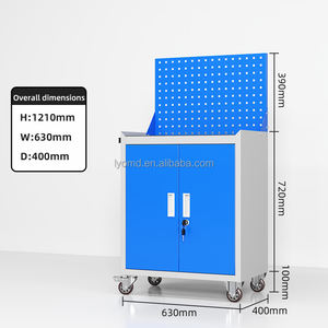 عربة أدوات إصلاح السيارات من OUMEIDA مع أدراج، صندوق إصلاح يدوي متعدد الوظائف، خزانة أدوات متنقلة شديدة التحمل مع قضيب قفل - Product Image 2