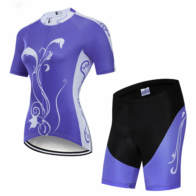 Pro Bicycle Team Short Sleeve Maillot Ciclismo  Women Cycling Jersey Sets Summer Breathable Cycling Clothing Suit