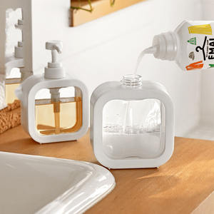 Botella Recargable Transparente al por Mayor, Dispensador Vacío a Prueba de Fugas con Bomba para Champú y Jabón Líquido - Product Image 1