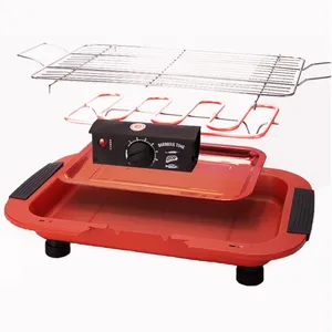 Plancha de placa de barbacoa cromada eléctrica antiadherente de mesa de 1500W para la venta barbacoa interior Redmi Note Metal cartón electricidad 10 Uds