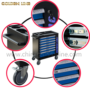 Carrello Portautensili a 7 Cassetti Classico in Metallo con Luce LED - Product Image 6
