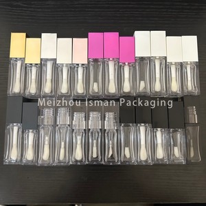 ISMAN - Botella Cuadrada de 8ml/10ml para <span class=keywords><strong>Corrector</strong></span>, con Aplicador de Brocha Grande, Envase Vacío para Brillo Labial, Etiqueta Privada, Logotipo Personalizado, Venta al Por Mayor - Product Image 2