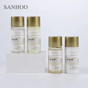 SANHOO Disposable Wholesale Amenities Hotel Empty Bottle Shampoo And Conditioner Aminities Hotel