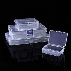 Caja de Almacenamiento de Plástico PP Transparente con Tapa, Organizador de Joyas, Contenedor Portátil para Accesorios Pequeños, Organizador de Escritorio, Capacidad de 1-3L - Product Image 2
