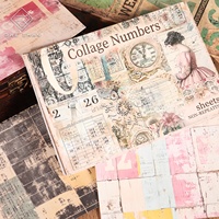 JAI IMAN 30 feuilles de papier de fond pour scrapbooking A5 personnalisé, non répétitif, style shabby chic bohème, avec numéros pour collage