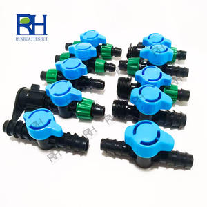 16มม. วาล์วเทปน้ำหยดเชื่อมต่อด่วนบอลวาล์วพลาสติกในระบบชลประทานแบบหยดเพื่อการเกษตร1ฮ่า - Product Image 2