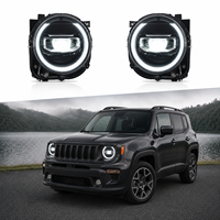 Faros Delanteros LED Blancos Brillantes de 6000K para Jeep Renegade 2016-2021, 12V, Carcasa de ABS Anticorrosión, Kit Plug+Play