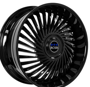 Jantes RCSR Deep Dish Multi-branches 18-22 26 24 pouces Or brossé avec lèvre chromée polie, Jantes personnalisées pour Chevrolet <span class=keywords><strong>Oldsmobile</strong></span> - Product Image 5