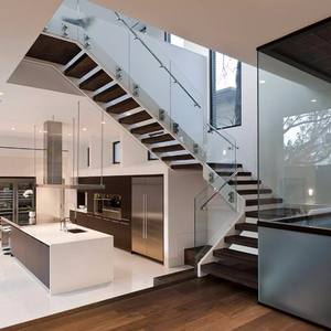 DAIYA escalier intérieur design avec forme de <span class=keywords><strong>L</strong></span> escalier escalier en bois - Product Image 2