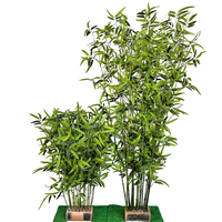 Arbre en bambou vert artificiel en gros – Différentes tailles, direct usine, 3M, pour décoration de clôture extérieure, feuilles de bambou, plante artificielle