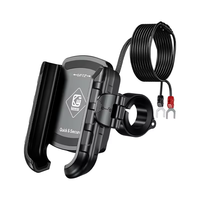 Support de téléphone pour guidon de moto et vélo Kewig OEM, étanche, rotatif à 360 degrés, avec chargeur sans fil