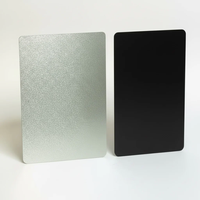 Carte en acier inoxydable noire vierge de taille personnalisée 63*88mm, gravée au laser, texte personnalisé, carte de membre ou carte de visite en métal DIY